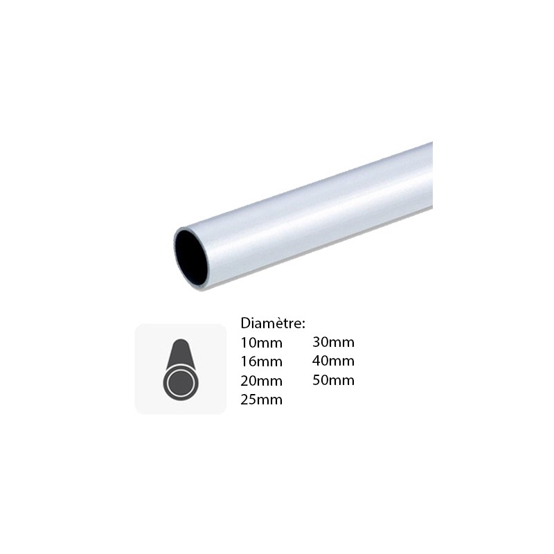 Barre de tube rond en aluminium sur-mesure