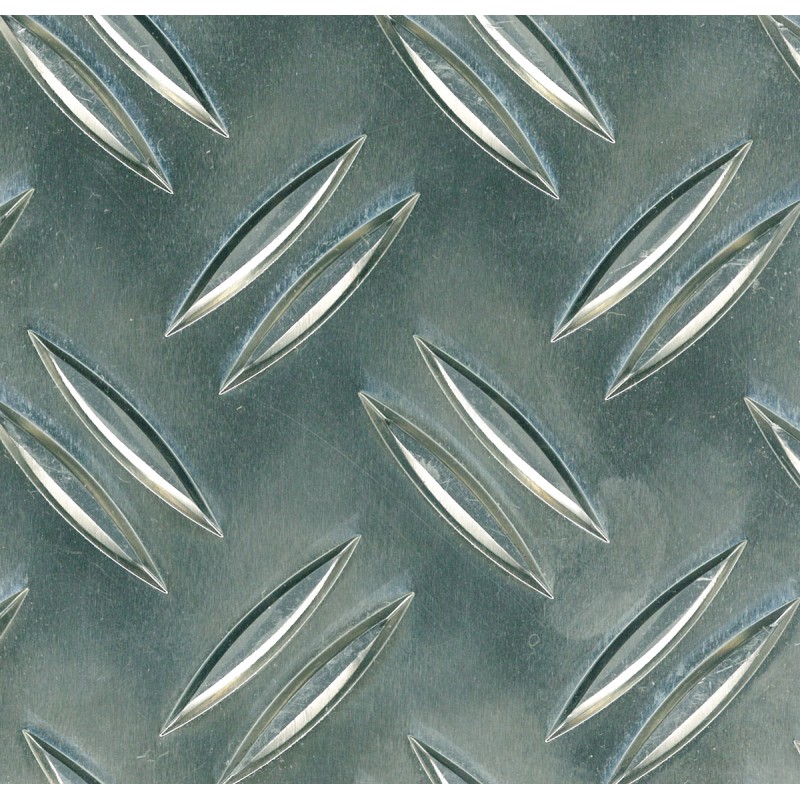 Aluminum tôle striée (1 pièce) 500x170x1,2mm (WEDICO 4711