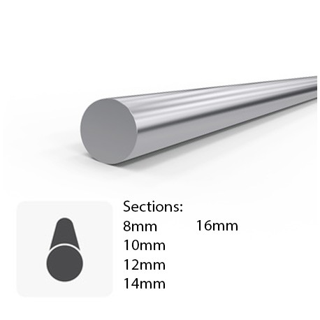 15 pcs 110 mm de long 2,5 mm de diamètre en acier inoxydable ronde Rod Tour à barre de bâton 