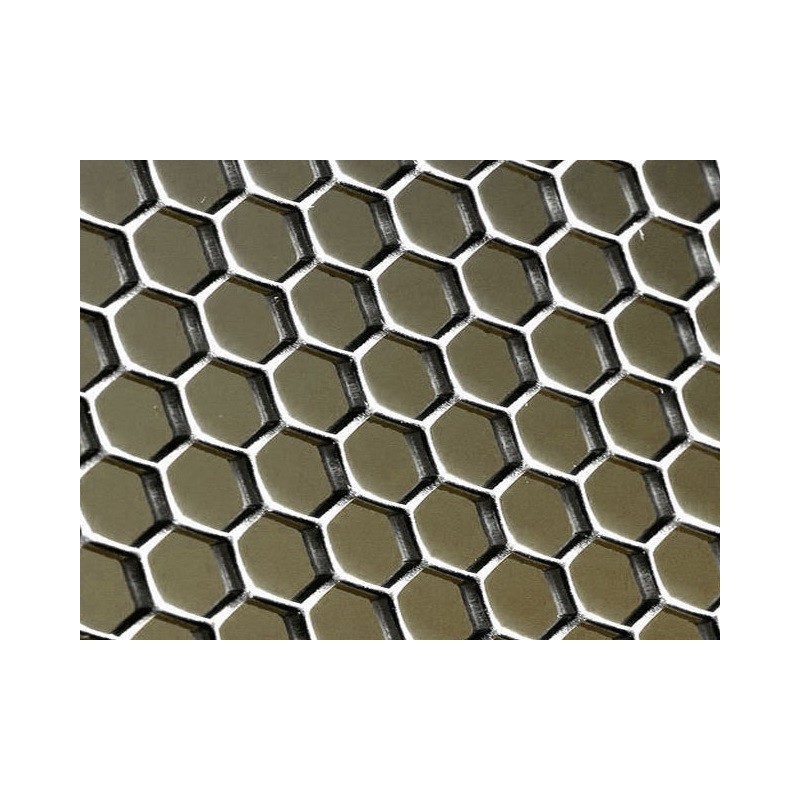 Tôle perforée forme de nid d'abeille asymétrique en acier galvanisé