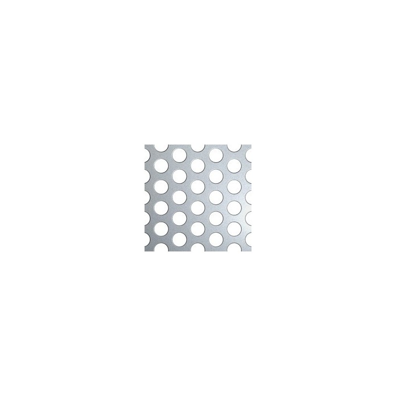 Tôle perforée carrée ép. 1 mm Acier Brut 250 x 500 mm 